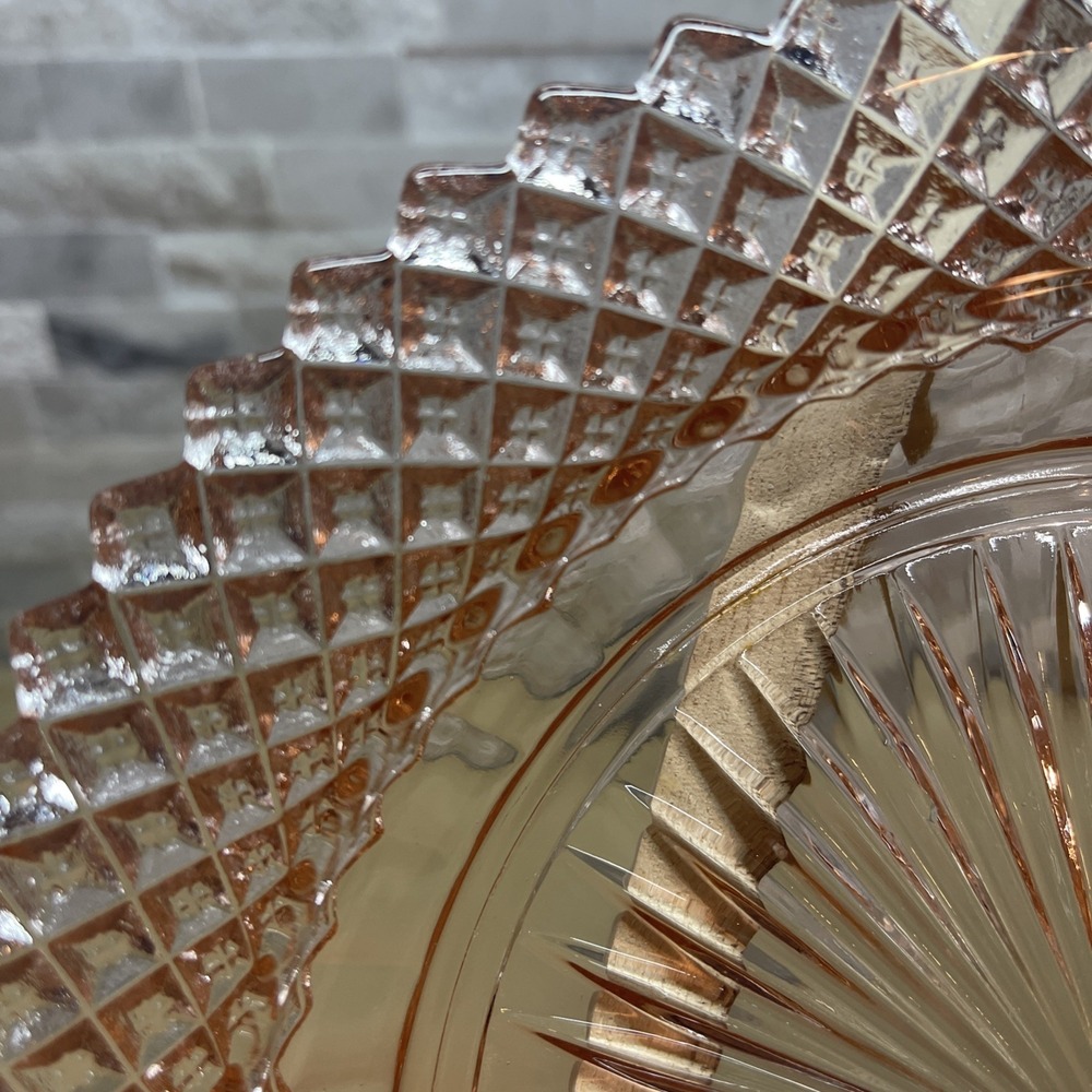 Anchor Hocking Pink Depression Glass Miss America 4 Part Divided Relish Dish - Picture 2 of 4